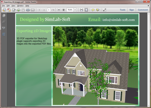  Export  PDF  3D  SketchUp  SimLab2014